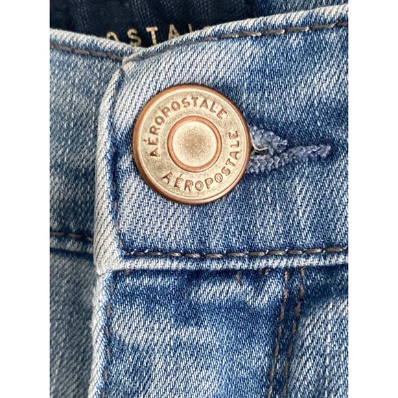 Aeropostale Blue Denim Jeans High Waisted Jegging 5 Pocket Women 00 Regular - Picture 7 of 16